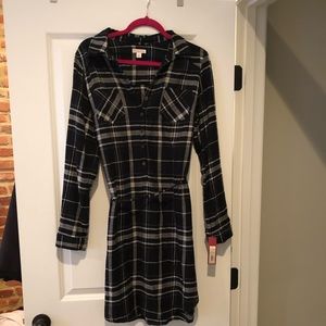 Merona Black Plaid Dress